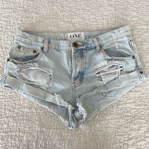 One Teaspoon Denim Bandit Shorts